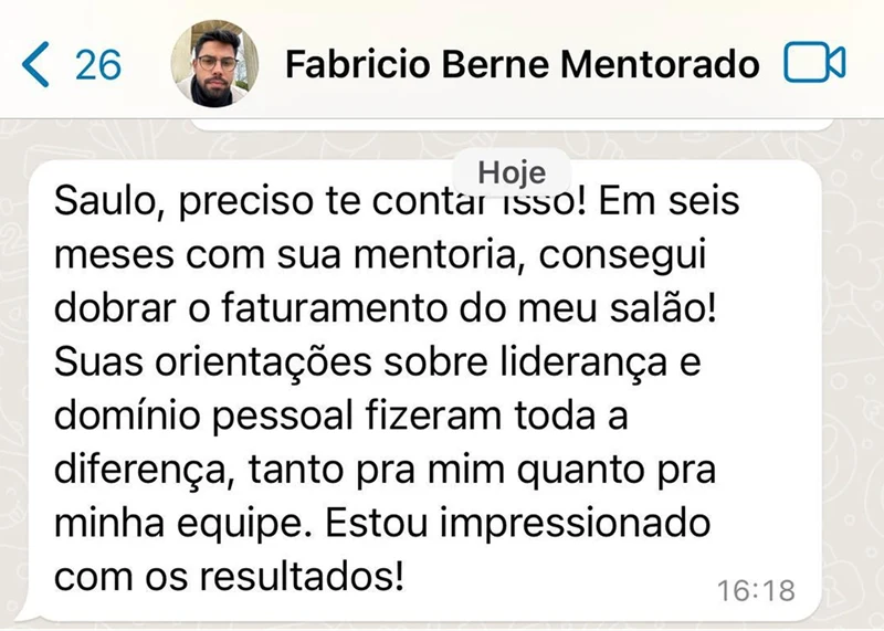 Depoimento de aluno