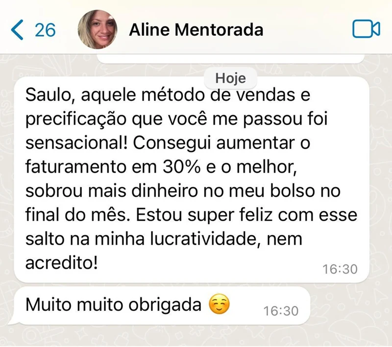 Depoimento de aluno